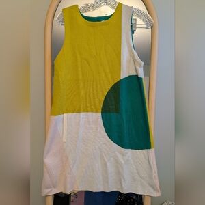 Anthropologie Moth Geometric Color Block Dress
